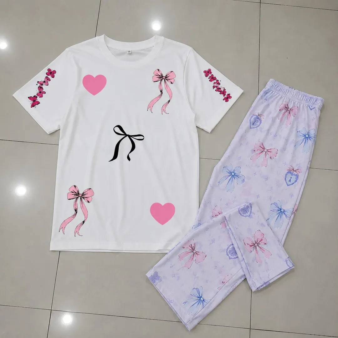 2 Pcs Women's Stitched Cotton Jersey Printed Night Suit