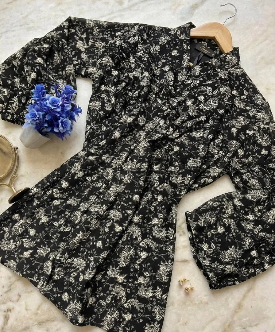 Chiffon Printed Top - Stylish Women's Stitched Wear 1 Pc