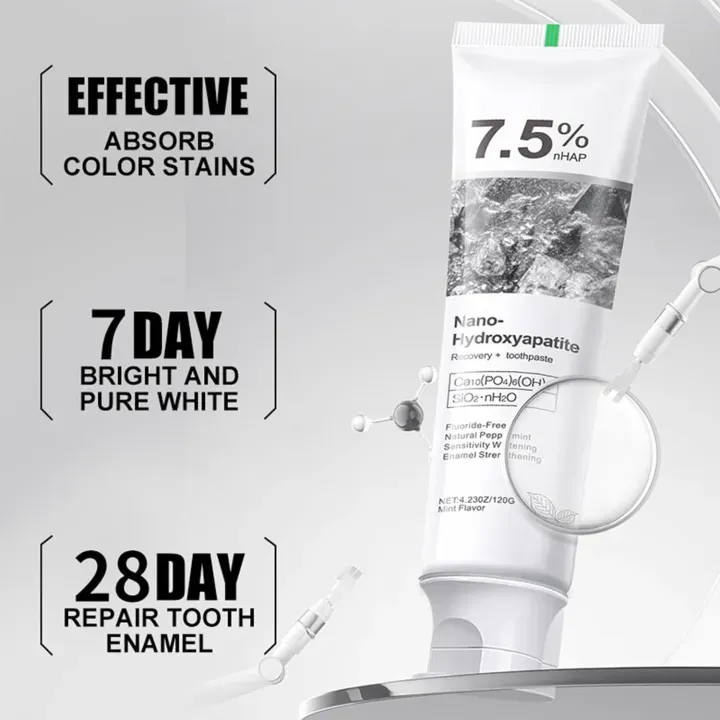 7.5% Nano Hydroxyapatite Teeth Whitening Toothpaste 120GM