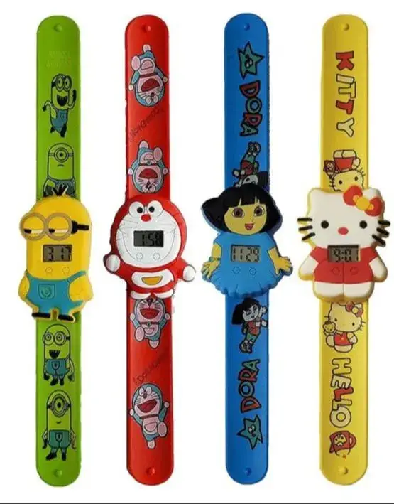 Stylish Kid's Printed Digital Watch - 1 Pc Multicolor Elegance (Random)