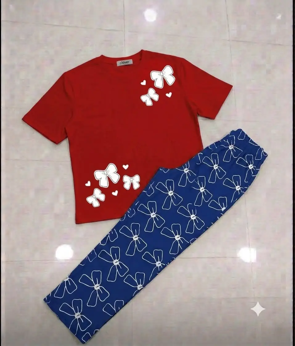 2 Pcs Women's Stitched Cotton Jersey Printed Night Suit