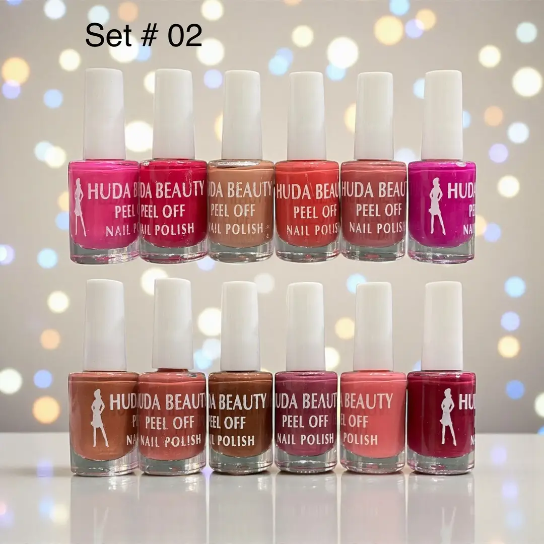 Full Size Huda Beauty Peel Off Nail Polish, Pack Of 6