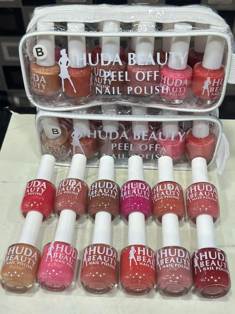 Full Size Huda Beauty Peel Off Nail Polish, Pack Of 6