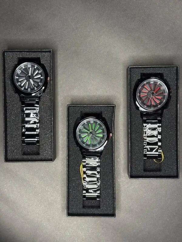 Stainless Steel Spinning Watch With Box