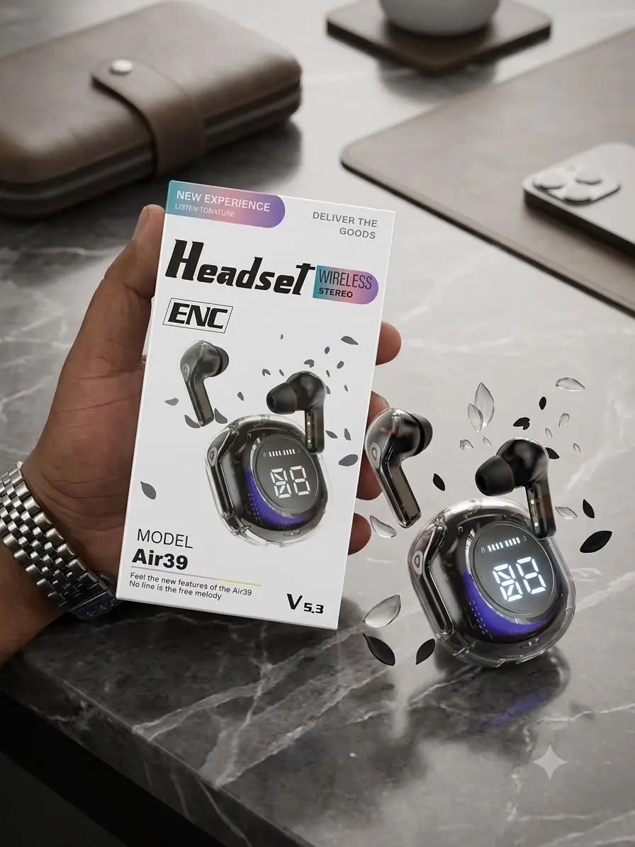 Air31 Wireless Bluetooth Earbuds V5.3 with LED Battery Display – True Wireless Stereo (TWS)