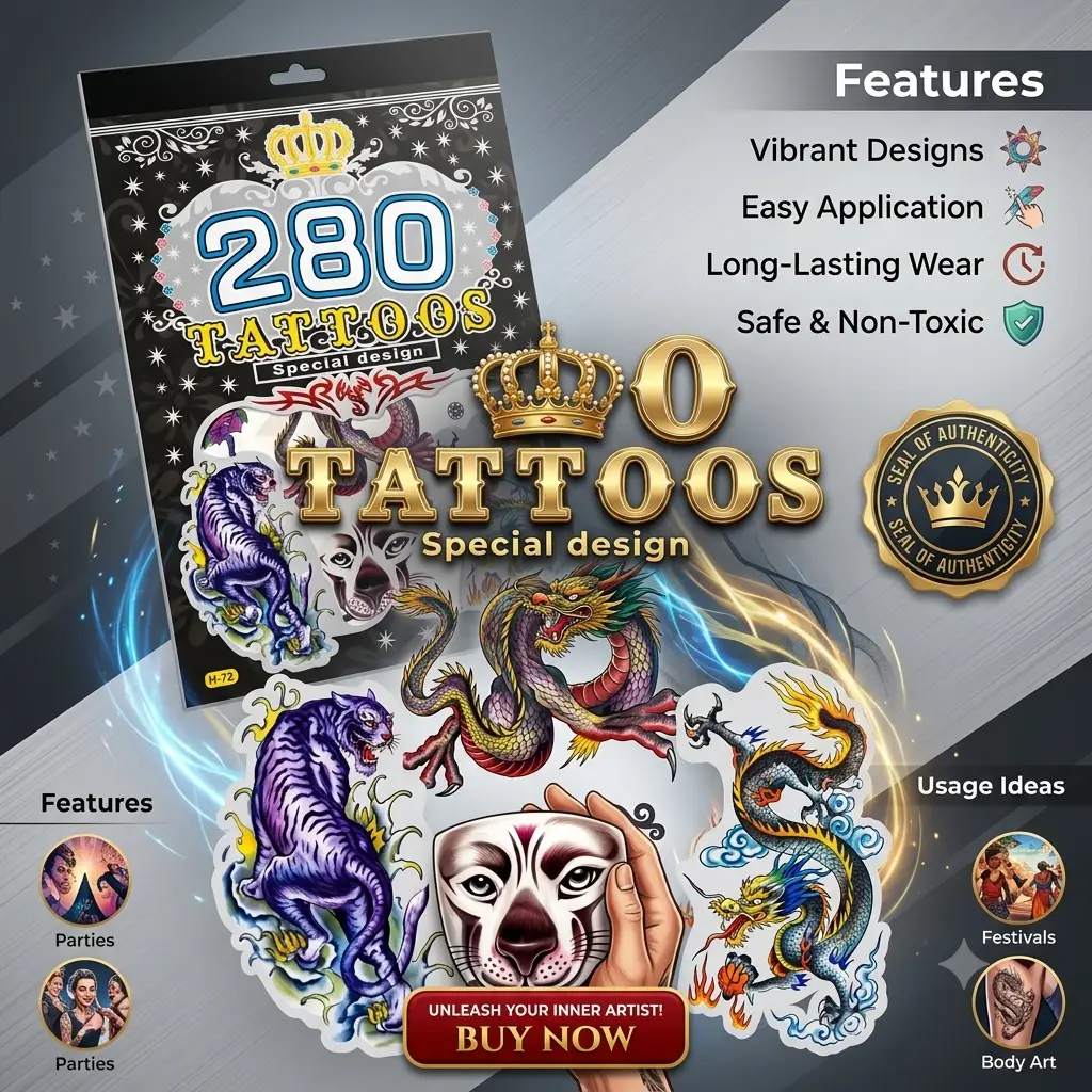 Pack Of 3 Tattoo Book