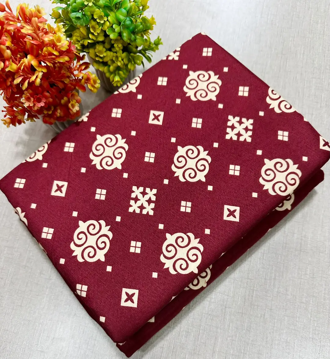 2 Pcs Women's Unstitched Printed Suit