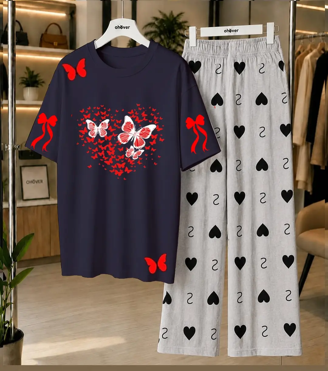 2 Pcs Women's Stitched Jersey Printed Night Suit