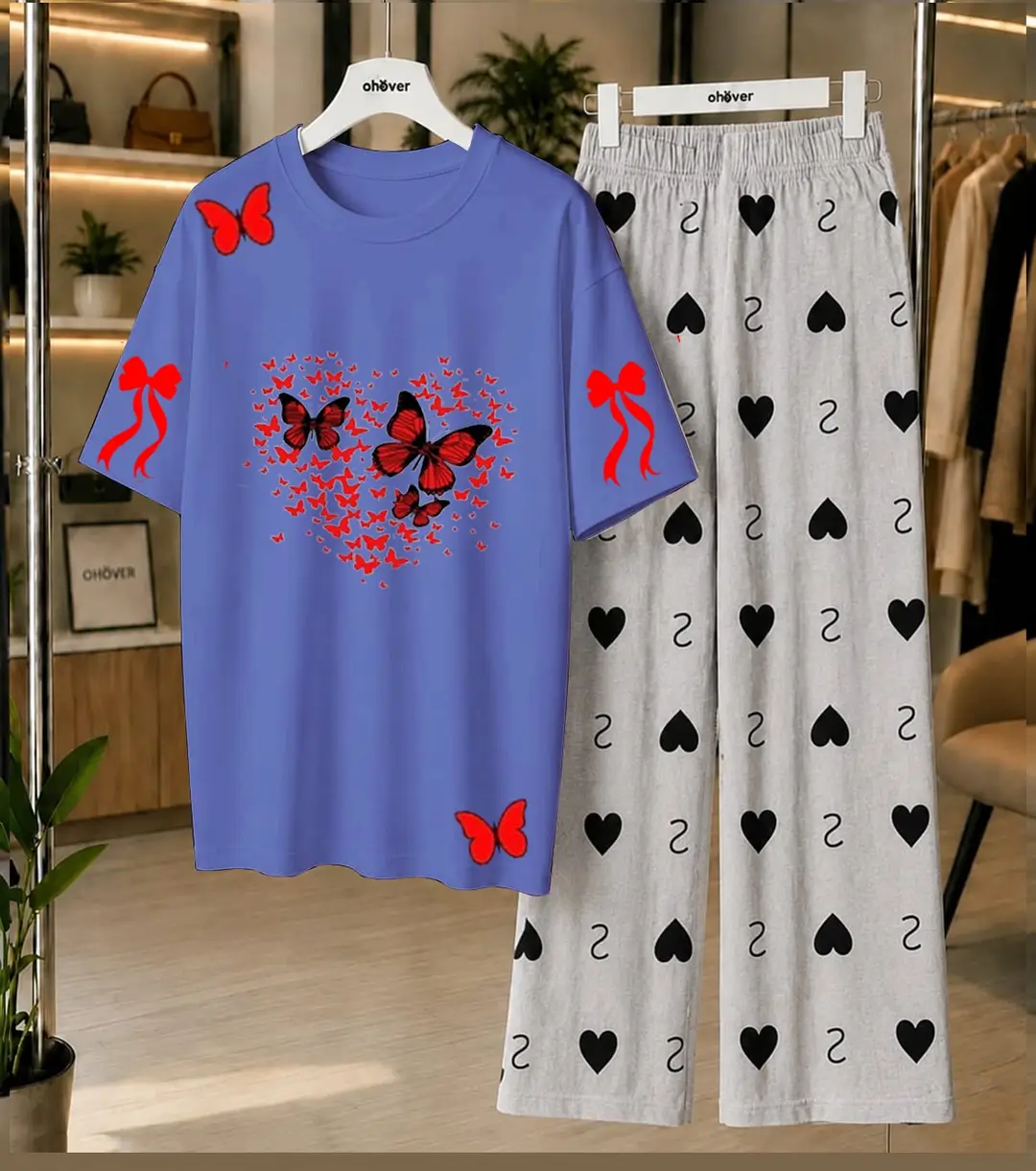 2 Pcs Women's Stitched Jersey Printed Night Suit