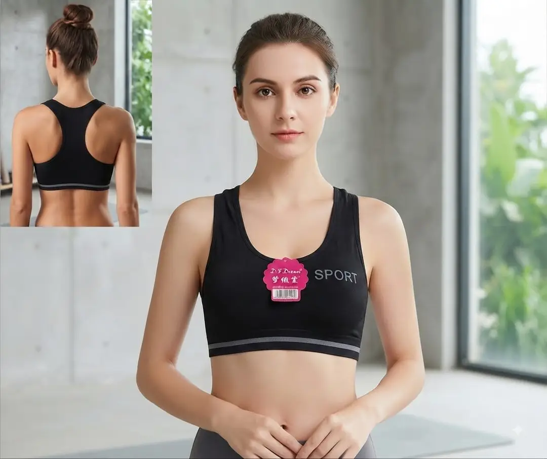 Jersey Plain Comfortable And Lightweight Sports Bra