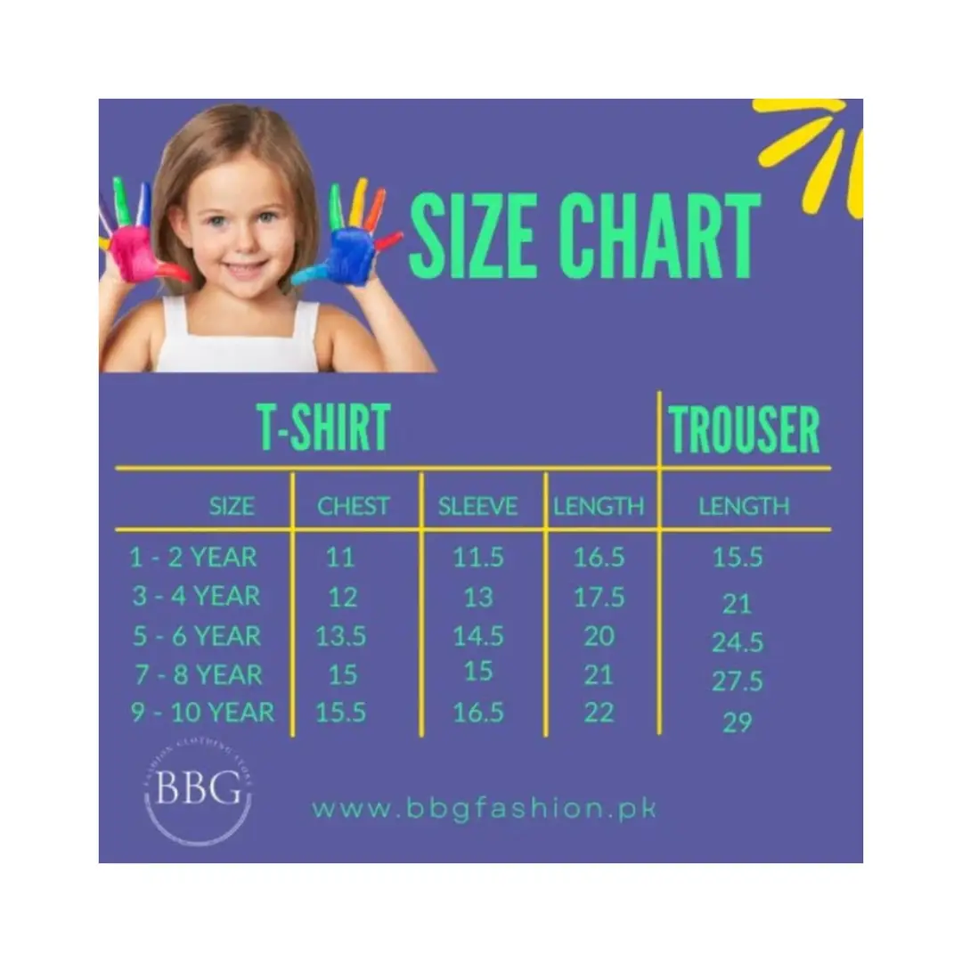 2 Pcs Girl's Stitched Cotton Jersey Plain Lounge Set